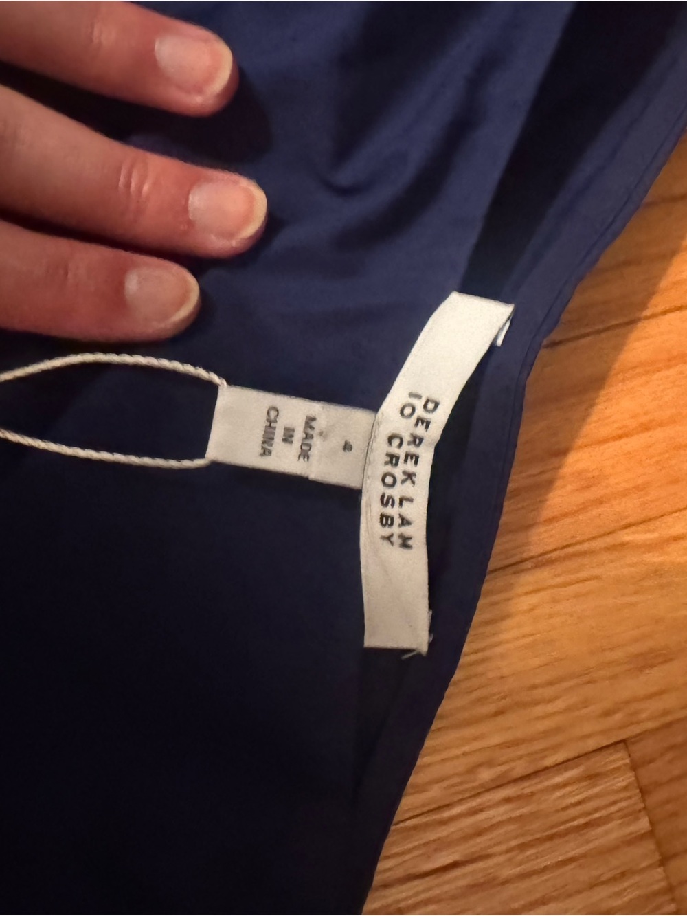 Derek Lam 10 Crosby Navy Bubble-Hem Dress - Picture 4 of 9